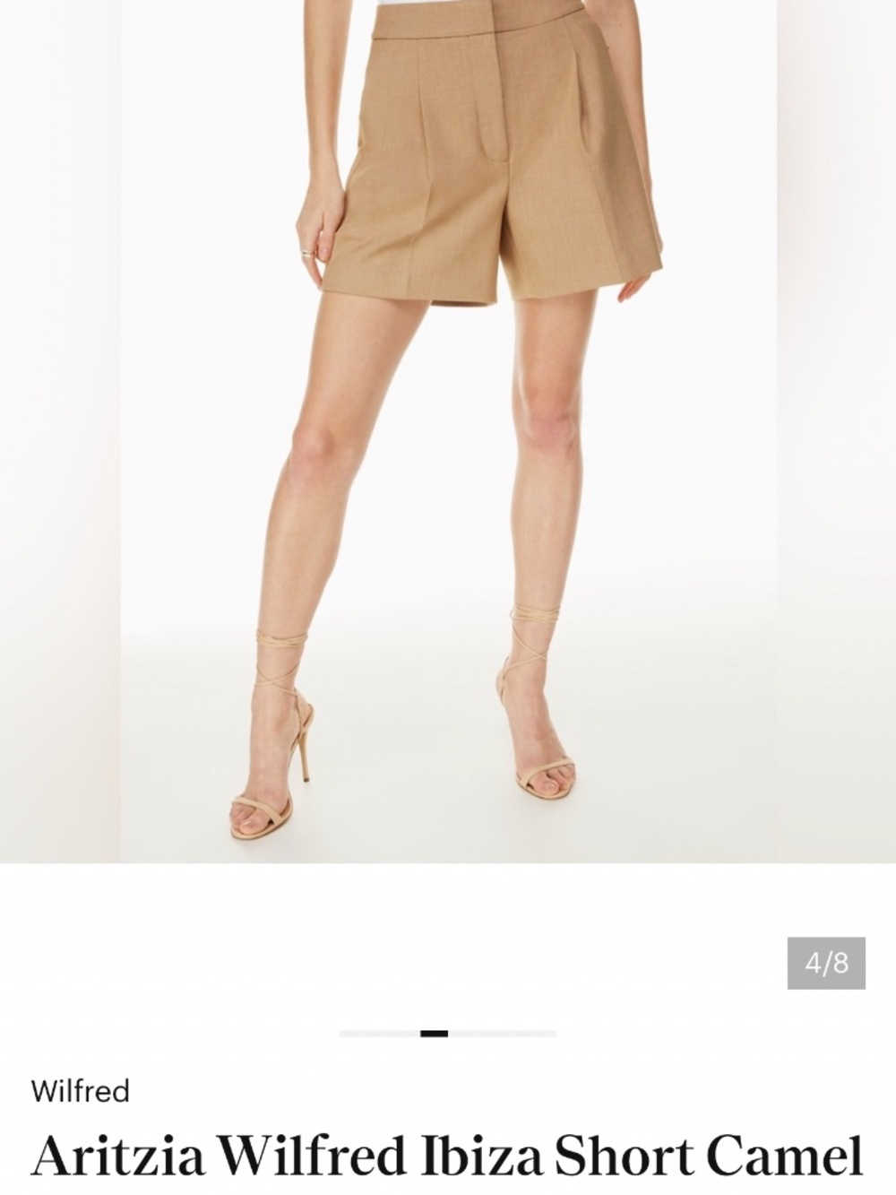 Wilfred shorts in Heather Oat Beige Women's size 4 - Picture 1 of 11